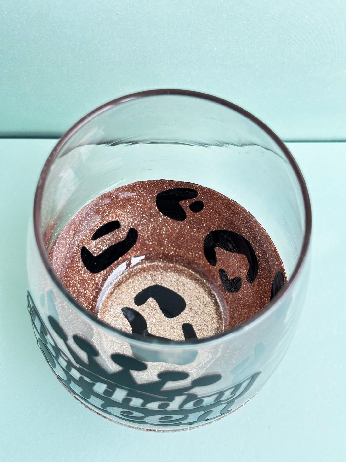 Birthday Queen stemless wineglass